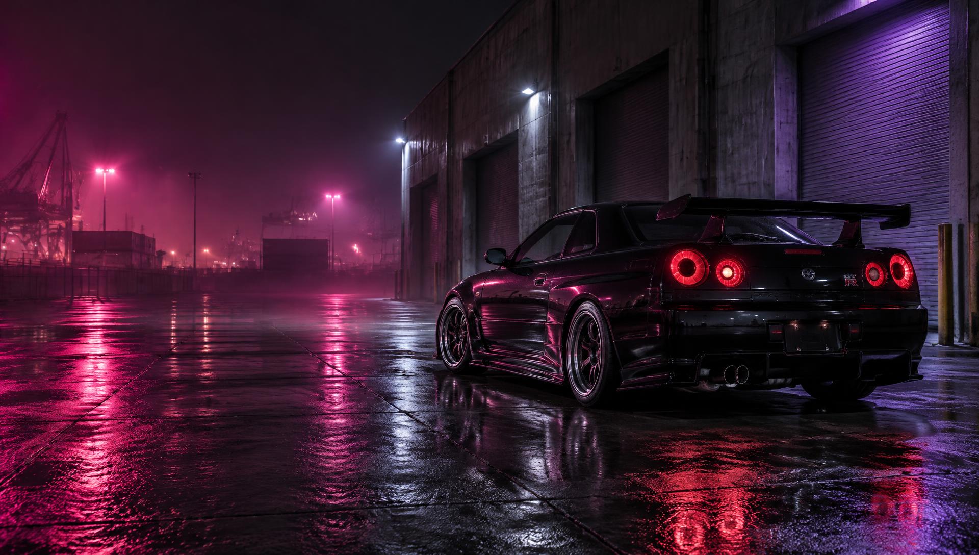 Sample automotive artwork for an unconfirmed Cars & Caffeine preview